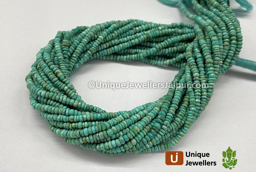 Turquoise Faceted Roundelle Beads